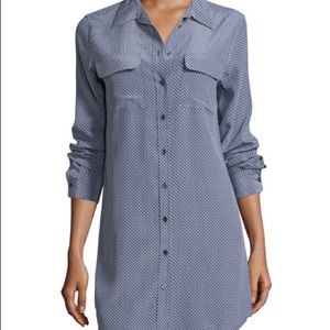 Equipment Femme Polka Dot Shirt Dress